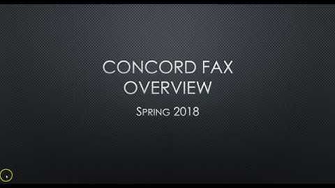 Concord Fax Overview