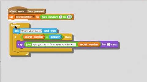 Number Guessing Game Introduction: Programming in Scratch 2.0