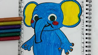 تلوين فيل  Elephant Coloring
