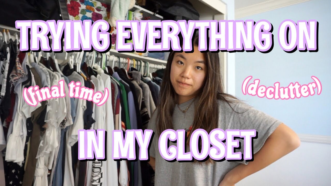 trying on EVERYTHING in my closet for the FINAL time (declutter) | Vanessa Nagoya