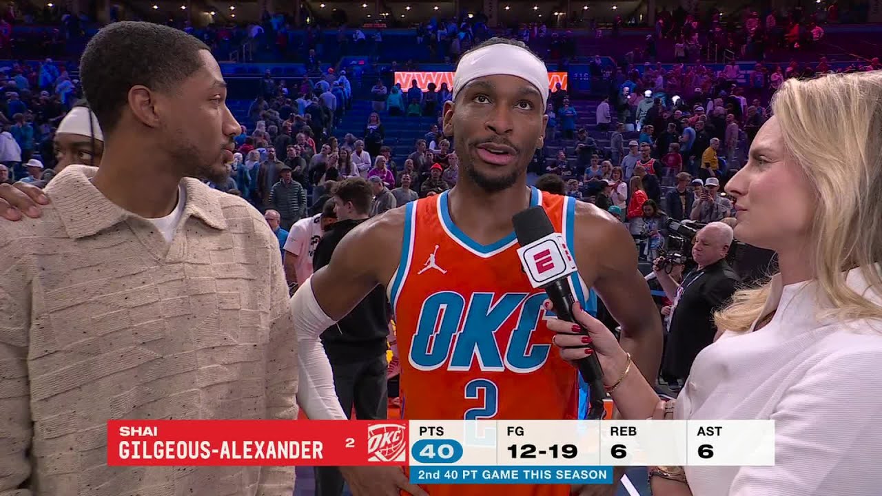 'I'll get a lot of food, I'll be ok' 🦃 SGA after 40-piece vs. Timberwolves | NBA on ESPN