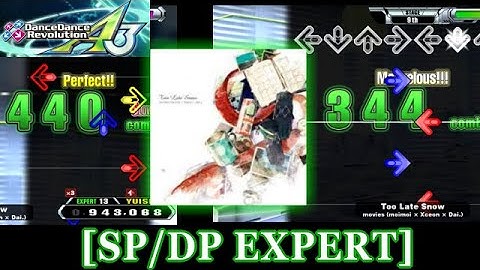 【DDR A3】 Too Late Snow [SP/DP EXPERT] 譜面確認＋Play