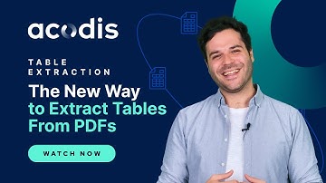 Table Extraction: The New Way to Extract Tables From PDFs | Acodis