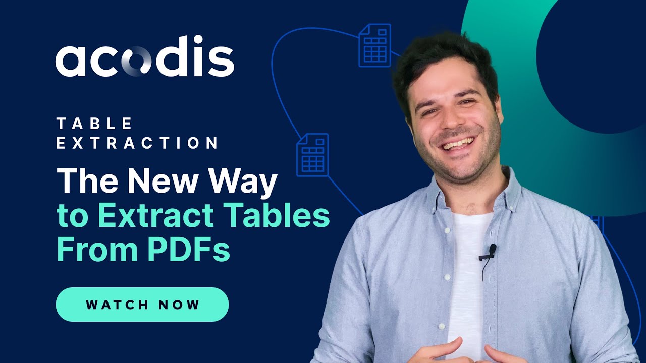 Table Extraction: The New Way to Extract Tables From PDFs | Acodis ...
