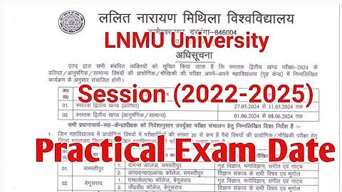 LNMU BA PART-2 Practical Examination Date Out | Session 2022-2025 |
