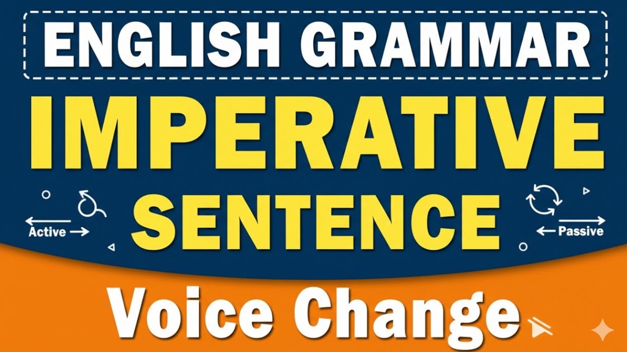 Imperative Voice Example Voice Change of Imperative Sentences Giving Orders - YouTube