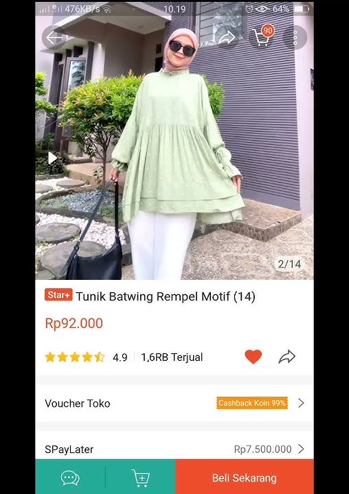 Rekomendasi Tunik Kekinian|Shopee Haul|Racun Shopee| Link produk di kolom komentar!! #shorts