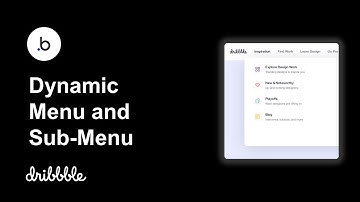 Dynamic Dribbble Menu and Sub-Menu | Bubble.io Responsive Beta