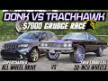 DONKMASTER VS AWD JEEP TRACKHAWK- ToniBandz Twin Turbo Donk vs Angry Hawk $7000 Grudge Race