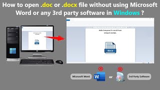 How to open .doc or .docx file without using Microsoft Word or any 3rd party software in Windows ? screenshot 2