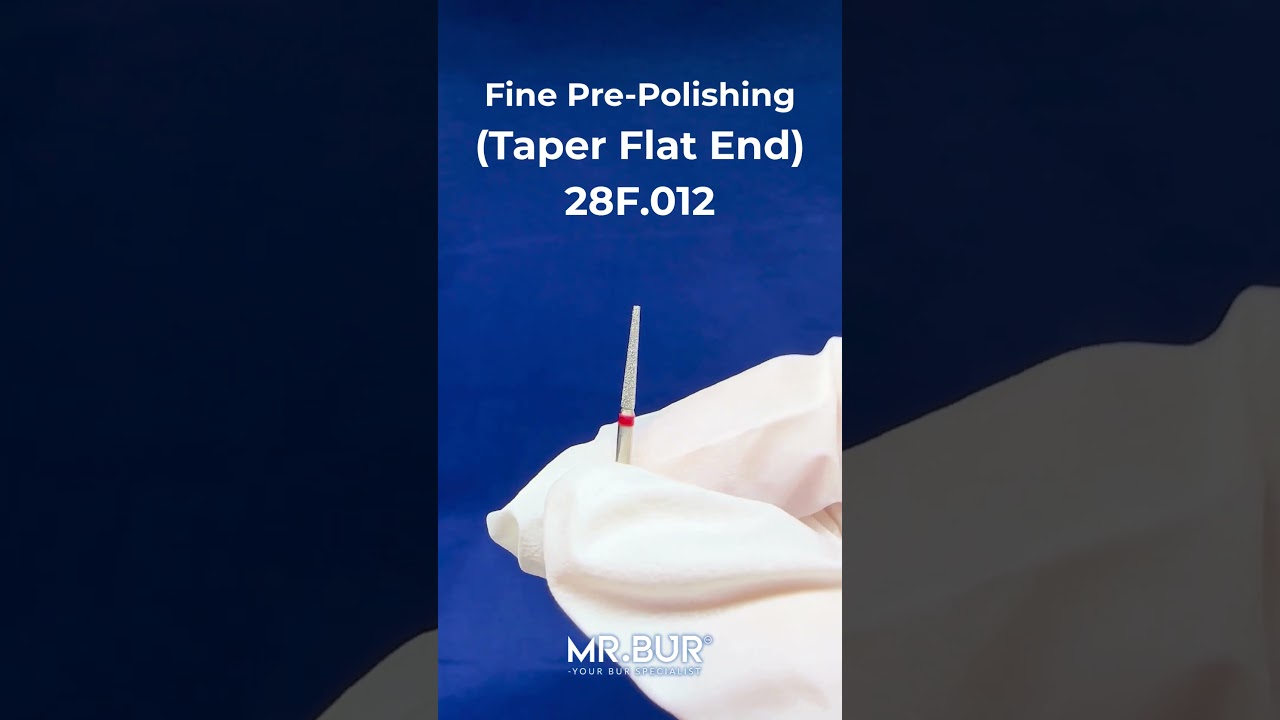 Fine Grit Pre-Polishing Taper Flat End Bur | Diamond Dental Bur