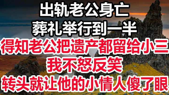 出軌老公身亡,葬禮舉行到一半,得知老公把遺產都留給小三,我不怒反笑,轉頭就讓他的小情人傻了眼 - 天天要聞