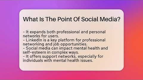 What Is The Point Of Social Media? - Everyday-Networking