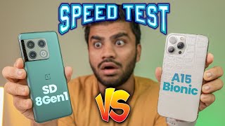 OnePlus 10 Pro vs iPhone 13 Pro Max (SD 8Gen1 vs A15 Bionic) Speed Test Comparison - wow 1+😍