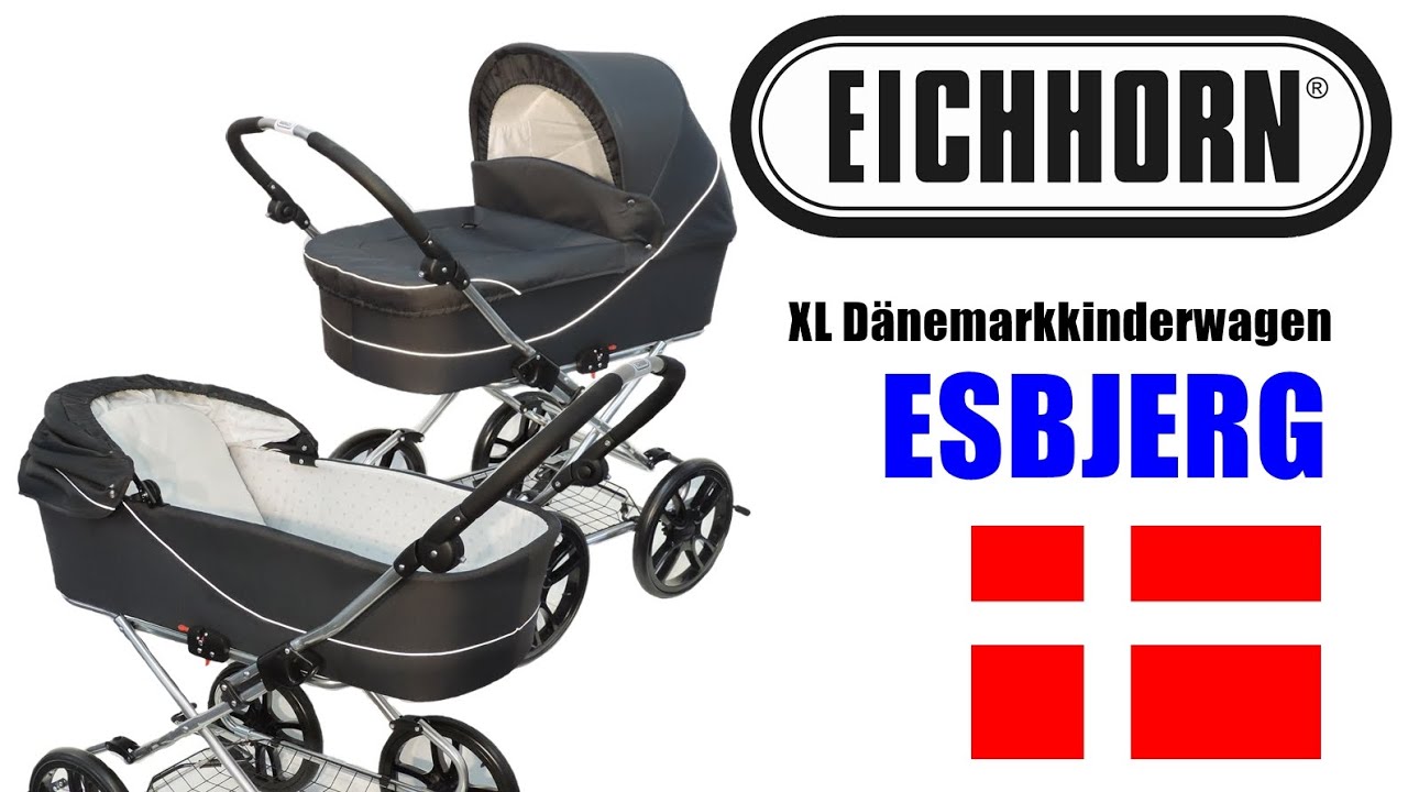 EICHHORN XL Dänemark-Kinderwagen Esbjerg deluxe - mit Sitzfunktion