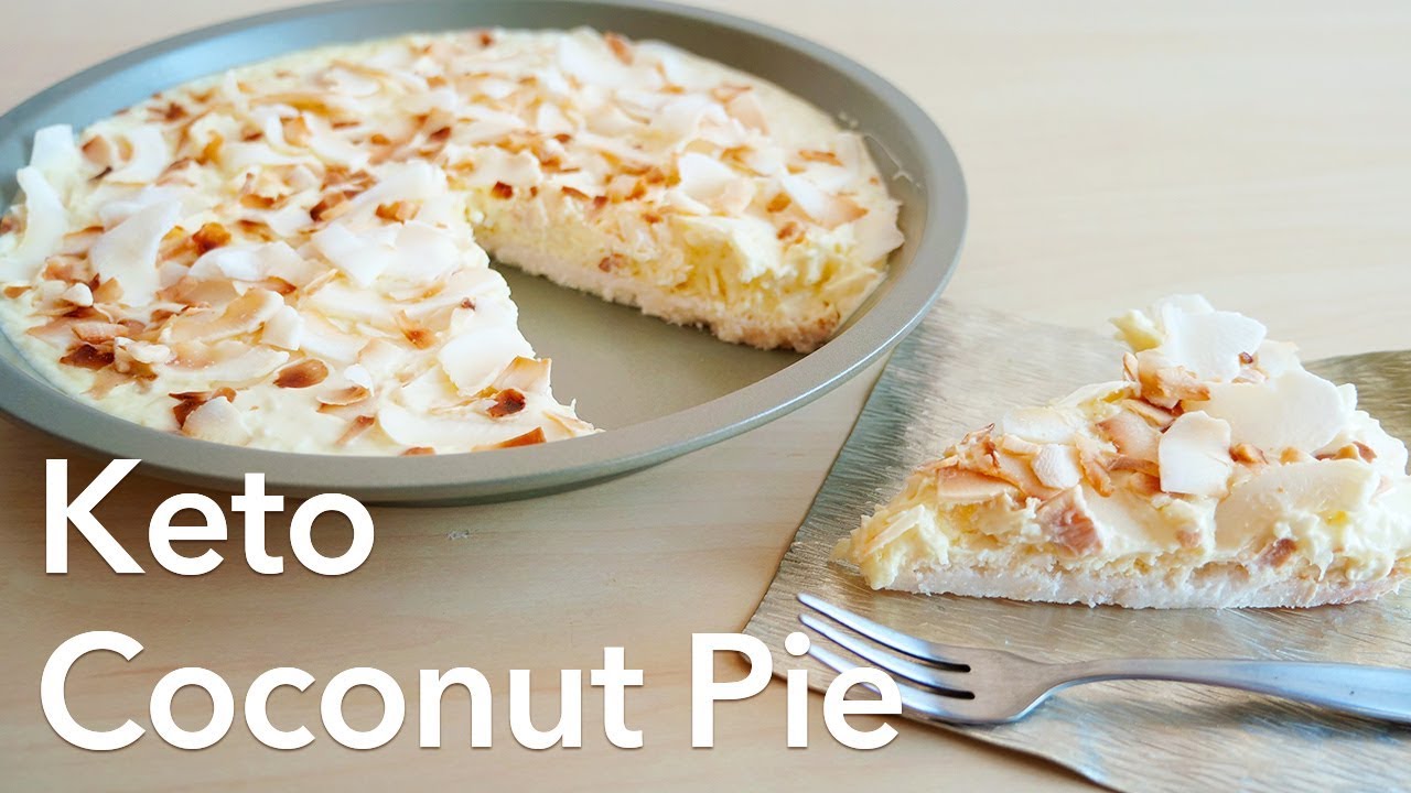Low Carb Keto Coconut Cream Pie ASMR cooking sounds YouTube