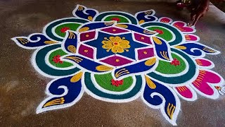 5×3 beautiful rangoli simple design 🙏🙏👍👍❤️🌹