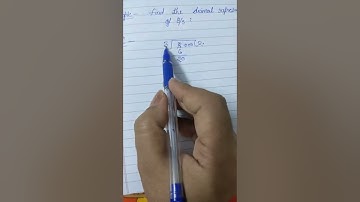 Find the Decimal representation of 8/3? R.D.Sharma / class 9th