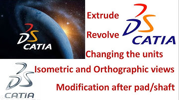Catia V5 tutorial for beginners | Changing units | Extrude, Revolve | Rotate, Pan & Zoom with mouse