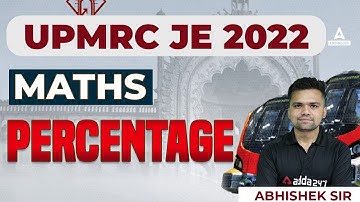 UP Metro Classes 2022 | UPMRC JE Maths | Percentage | Abhishek Kaushik