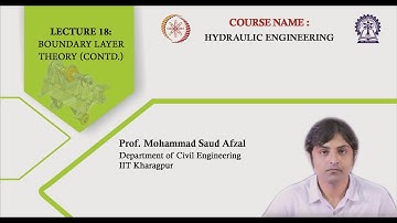 Lecture 18: Boundary Layer Theory (Contd.)