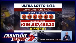 P366.6-M jackpot prize sa Ultra Lotto 6/58, naiuwi na | Frontline Tonight