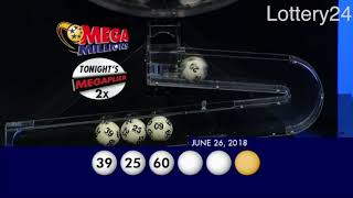 2018 06 26 Mega Millions Numbers and draw results