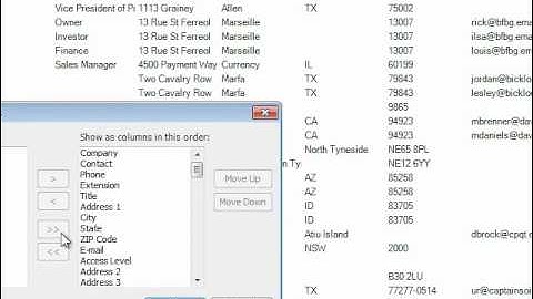 Customizing the Contact List and Exporting to Excel