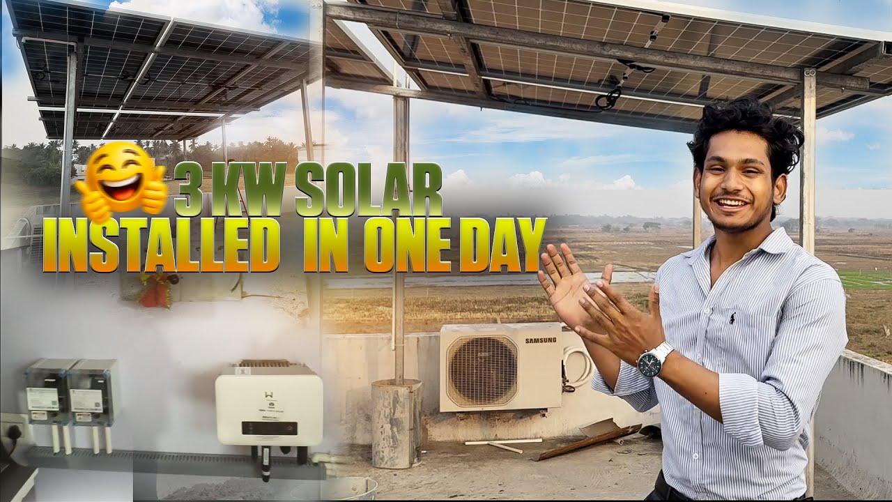 3kW Solar System Installed in Just ONE Day 😱⚡ - YouTube