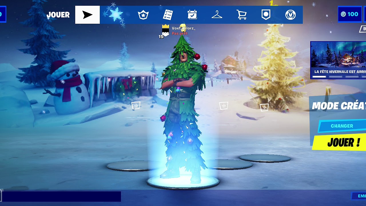 Tuto : Comment avoir le skin sapin Fortnite - YouTube