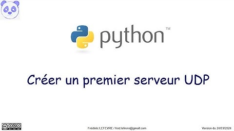 Créer un premier serveur UDP avec Python