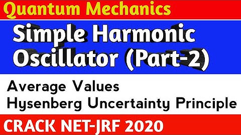 (L-32) S.H.O. Model...Average Values...Hysenberg Uncertainty Principle... Quantum Mechanics...