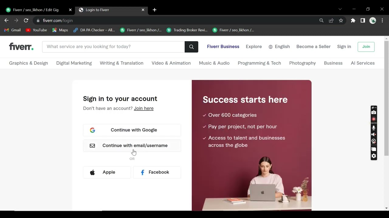 Fiverr SEO test failed