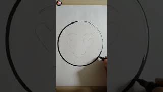 How to Draw Love Smile Emoji 😍 || Love Smile Emoji Drawing Easy #arts#drawing#shorts# shortsvideo