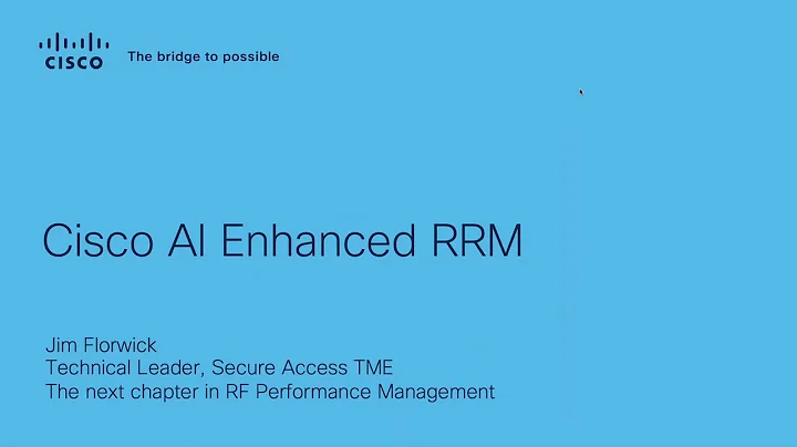 Cisco AI-Enhanced RRM: Revolutionizing RF Performance in Wireless Networks