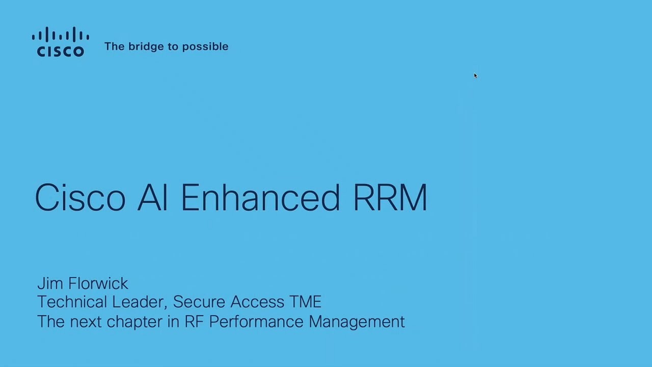 Cisco AI-Enhanced RRM: Revolutionizing RF Performance in Wireless Networks