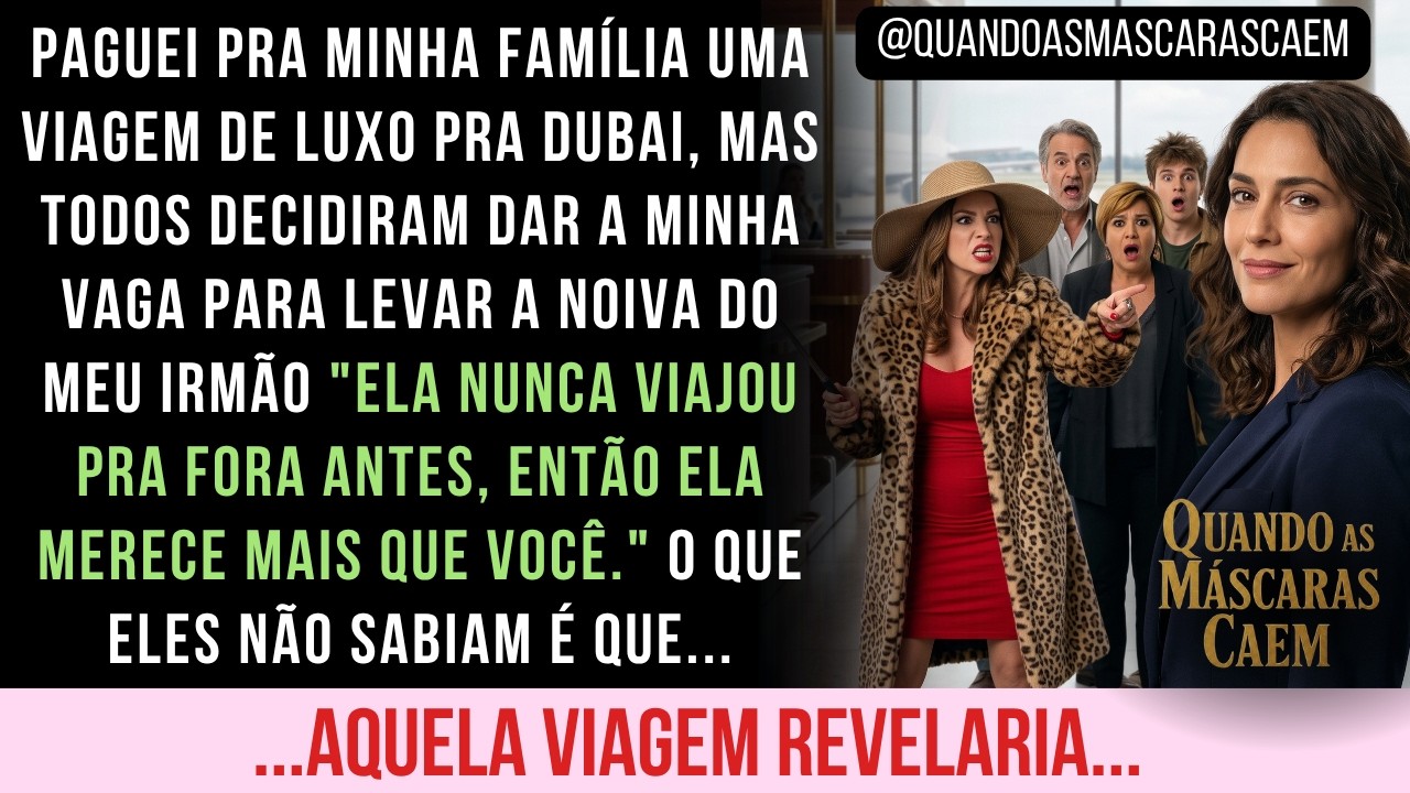 Meu pai me olhou nos olhos e disse que a noiva do meu irmão merecia ir para Dubai no meu lugar, só porque ela nunca tinha saído do país. A viagem de luxo era um presente que eu tinha pago do meu...