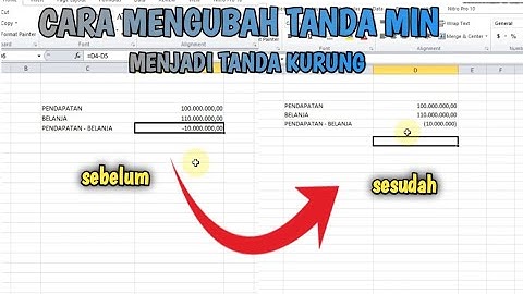 CARA MENGUBAH TANDA MIN MENJADI TANDA KURUNG