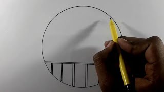 Circle drawing - easy pencil drawing - easy circle drawing - easy scenery drawing