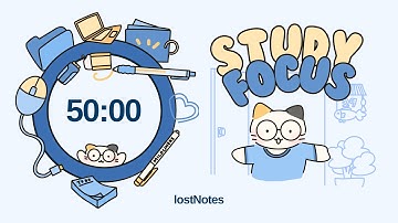 STUDY WITH ME 4x50 min Study Focus Pomodoro timer ⋆⁺ | ˚˖✏️˚perfect for study & working