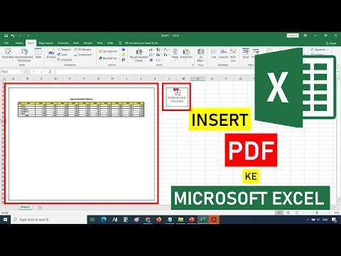 Video: Bisakah Anda memasukkan PDF ke Excel?