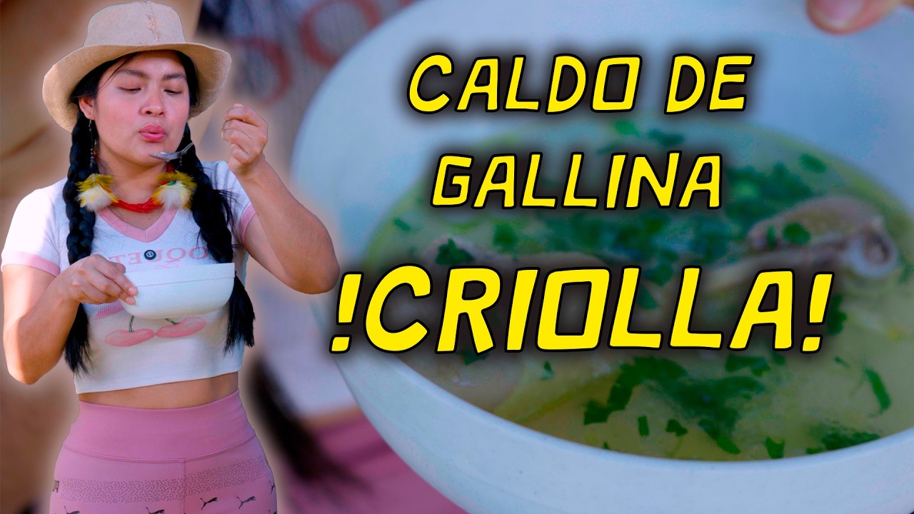 Caldo de gallina CRIOLLA una de las recetas mas deliciosas del campo 🍲🐔🌏❤️ #cocina #naturaleza #fyp