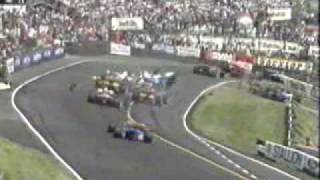 F1   1986   Thierry Boutsen Crashes After Start Causing Pile Up   Brands Hatch