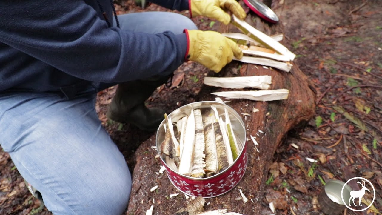Extracting Birch Tar down at Trickle Creek