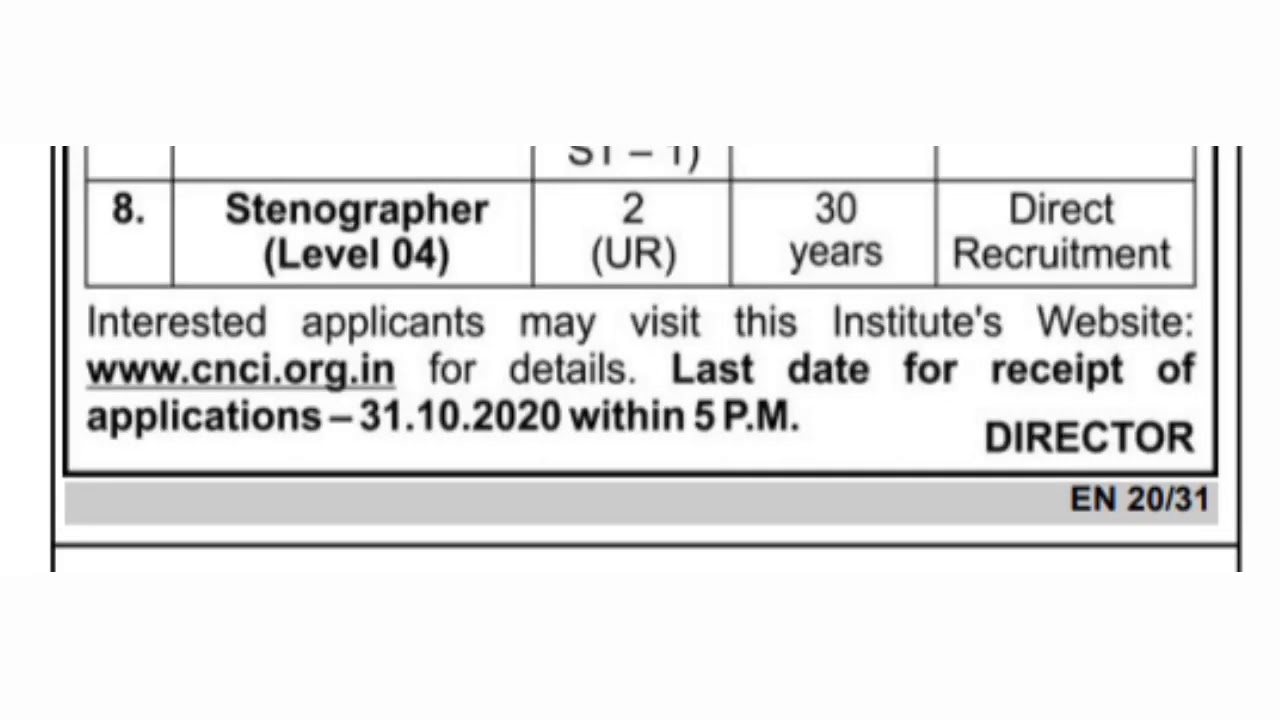 Latest stenographer jobs in cnci