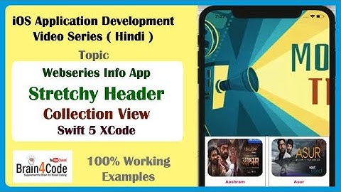 How to implement Stretchy Header in CollectionView with Swift 5 XCode | Hindi | iOS App Coding Easy