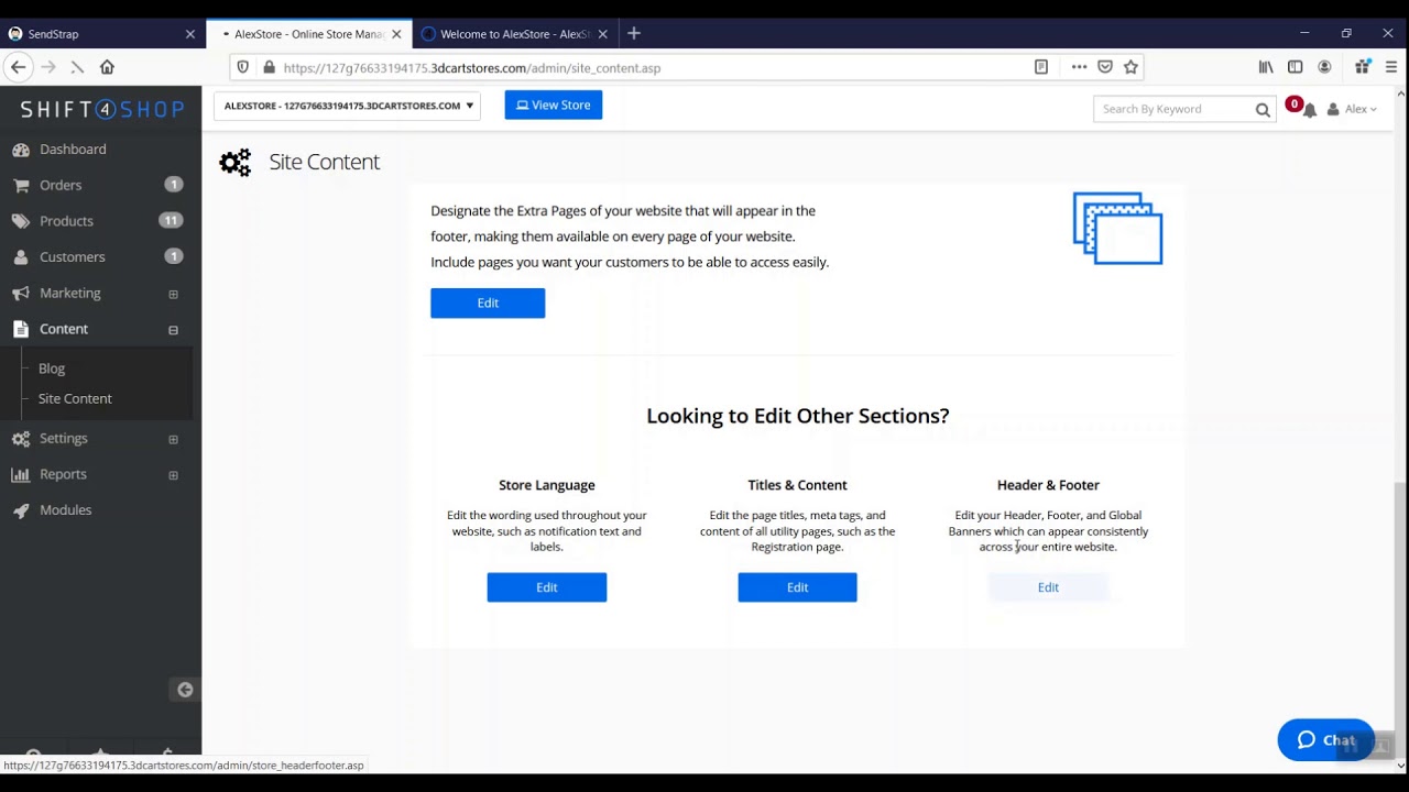 Add a WhatsApp click to chat button to your 3dcart (shift4shop) Store, Add Social chat buttons