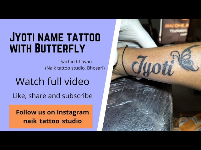 Jyoti name tattoo #new #tattoo #calligraphy - YouTube