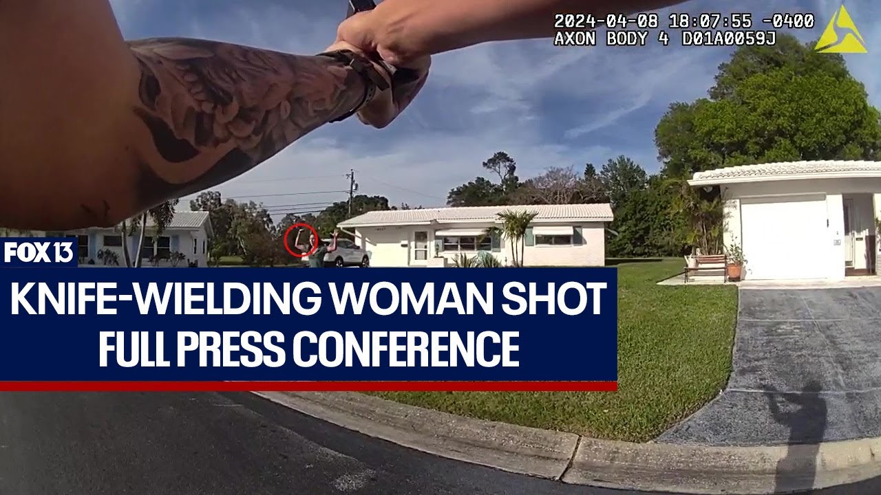Knife-wielding Florida woman accused of stabbing boyfriend shot by ...