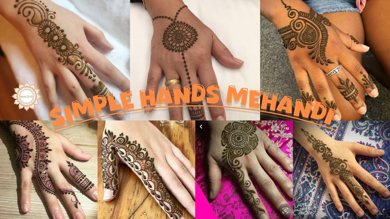 Simple Handa Latest simple and easy hands mehandi design for beginners 🎀💕 - YouTube
